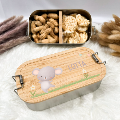 Brotdose Tiere mit Gras