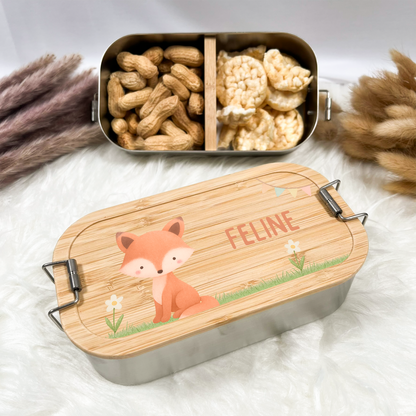 Brotdose Tiere mit Gras