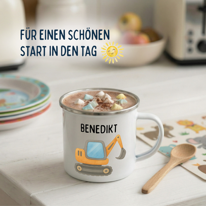 Emaille Tasse Jungen