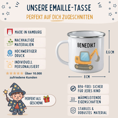 Emaille Tasse Jungen