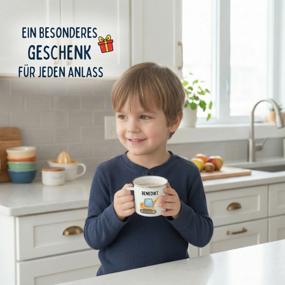 Emaille Tasse Jungen