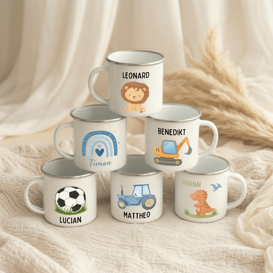 Emaille Tasse Jungen