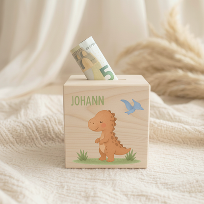 Holzspardose Jungen
