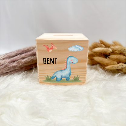 Holzspardose personalisiert