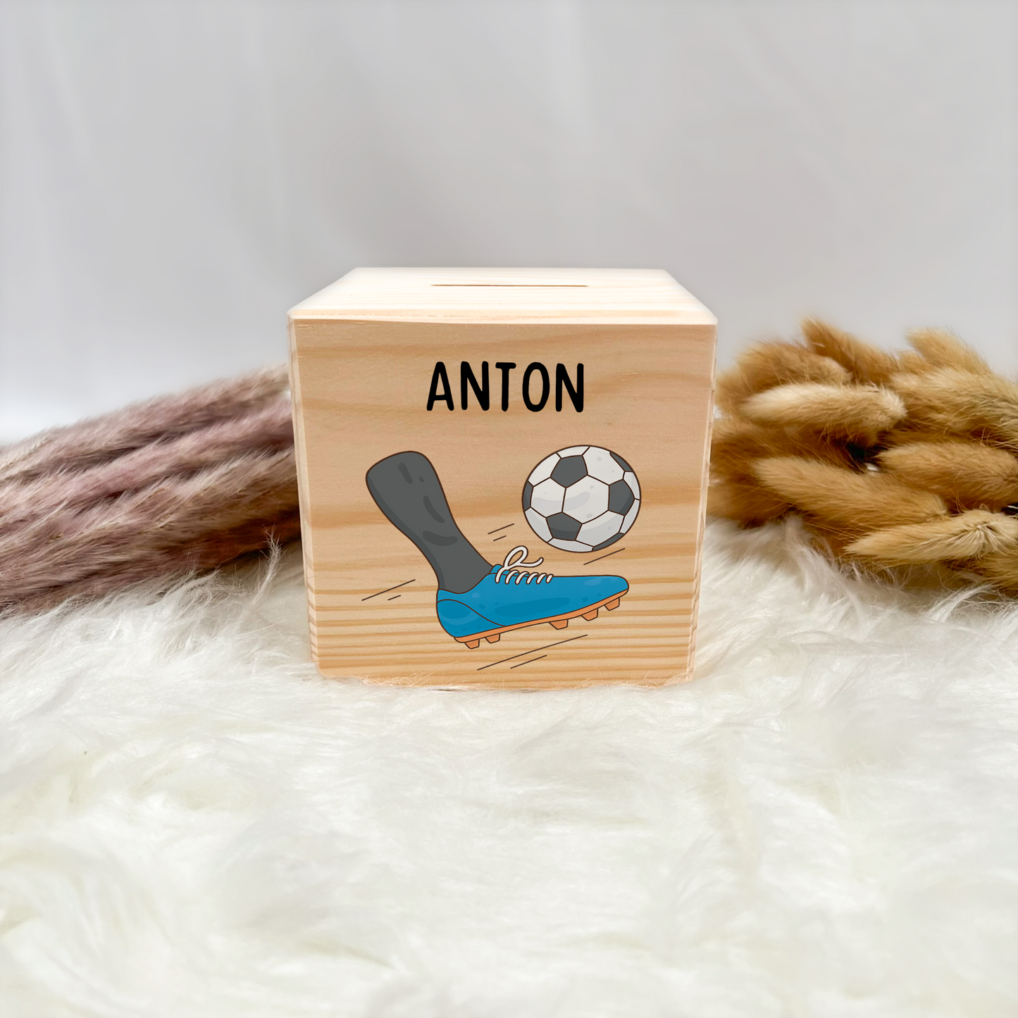 Holzspardose personalisiert