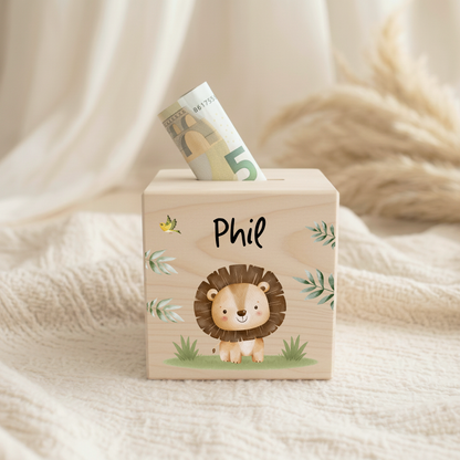 Holzspardose Kinder