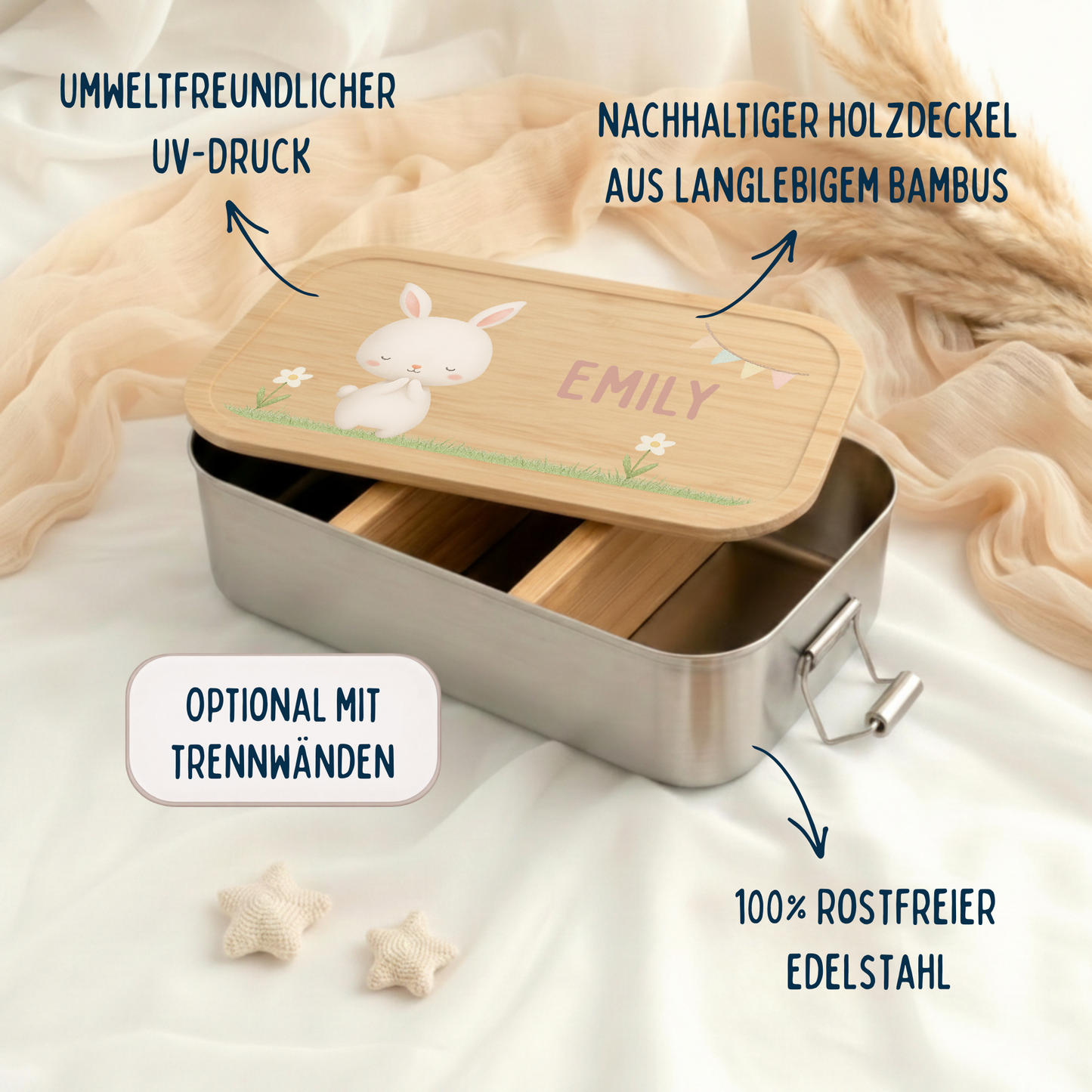 Brotdose Tiere mit Gras