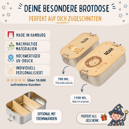 Brotdose Tiere mit Punkten