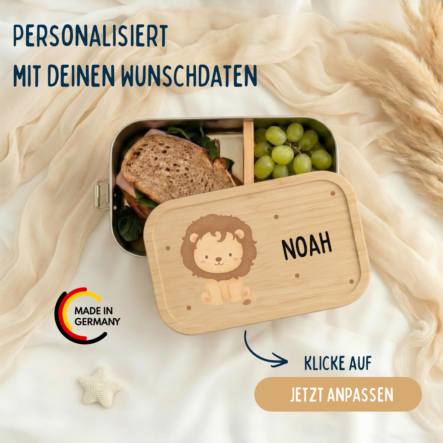 Brotdose Tiere mit Punkten