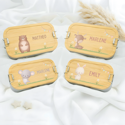 Brotdose Tiere mit Gras