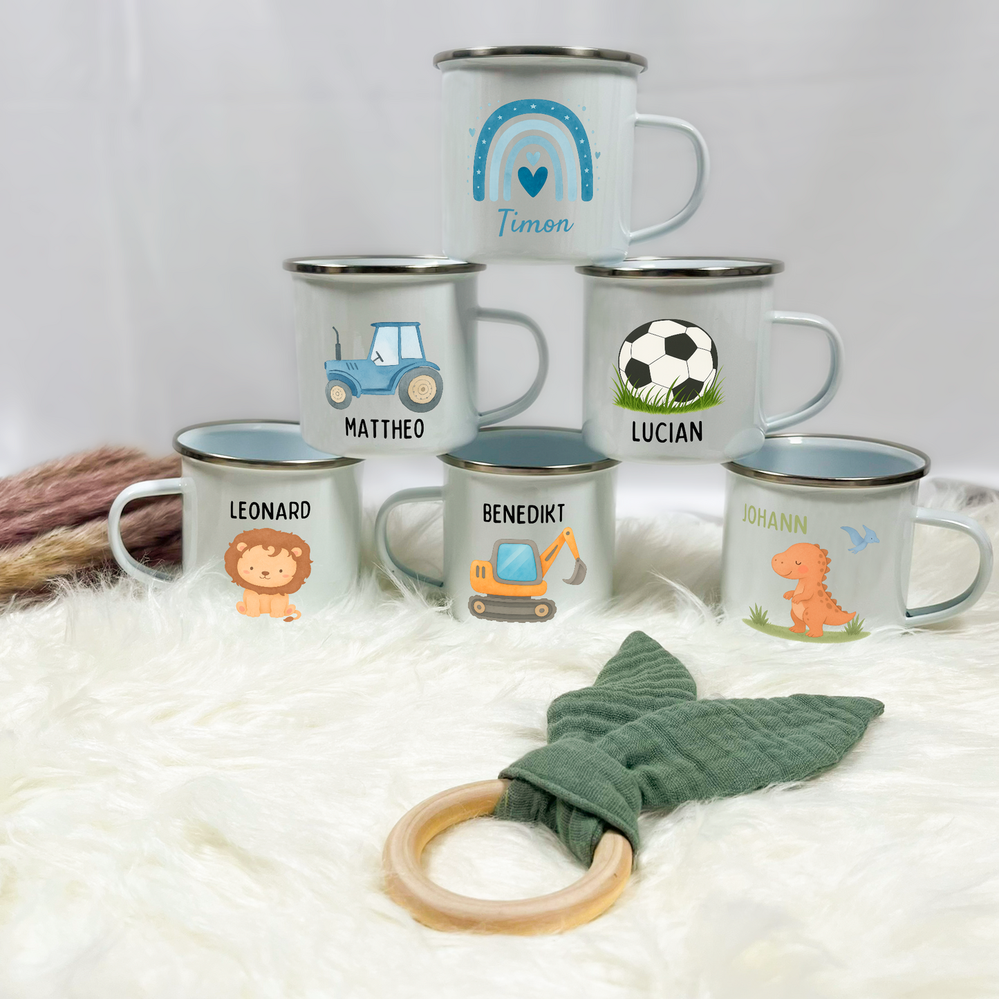 Emaille Tasse Jungen