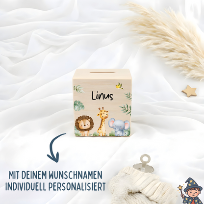Holzspardose Kinder