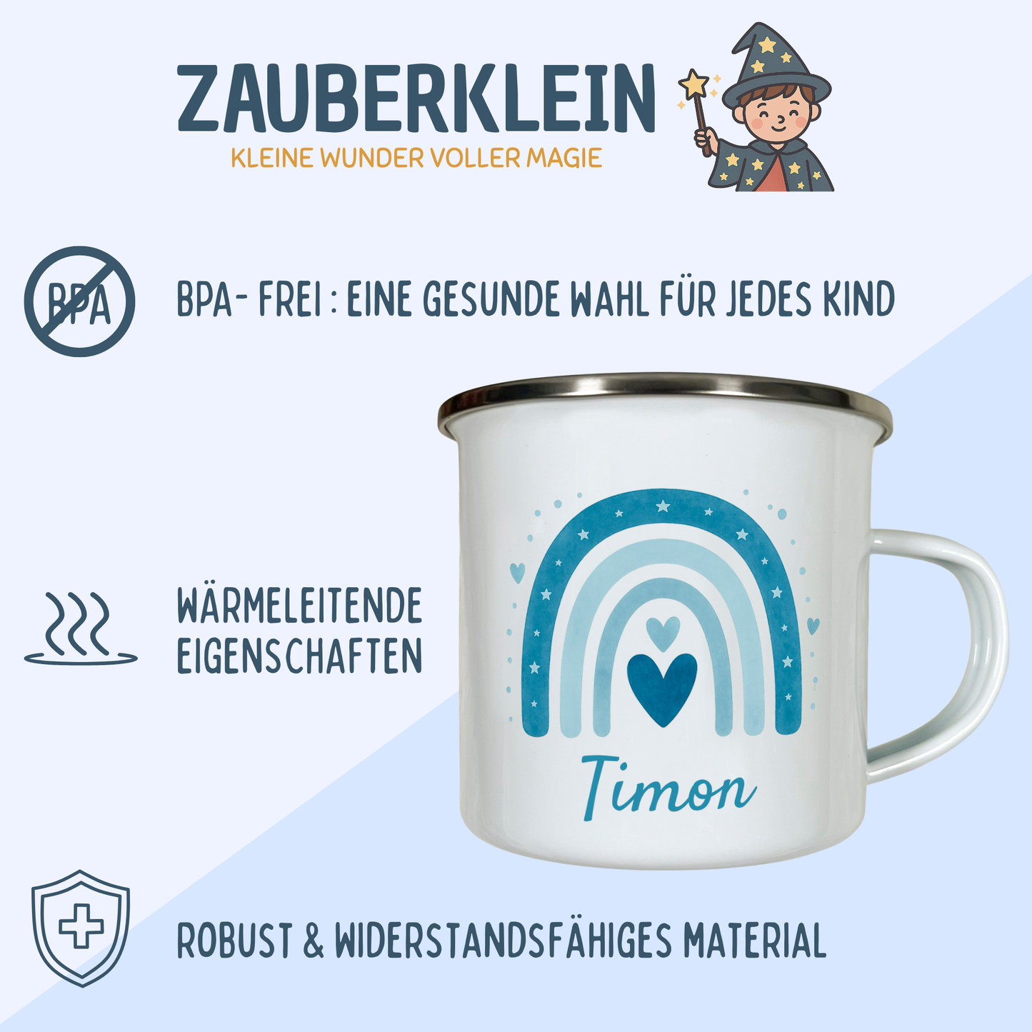 Emaille Tasse Jungen