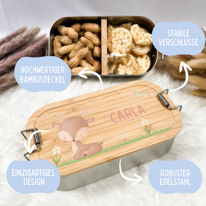 Brotdose Tiere mit Gras