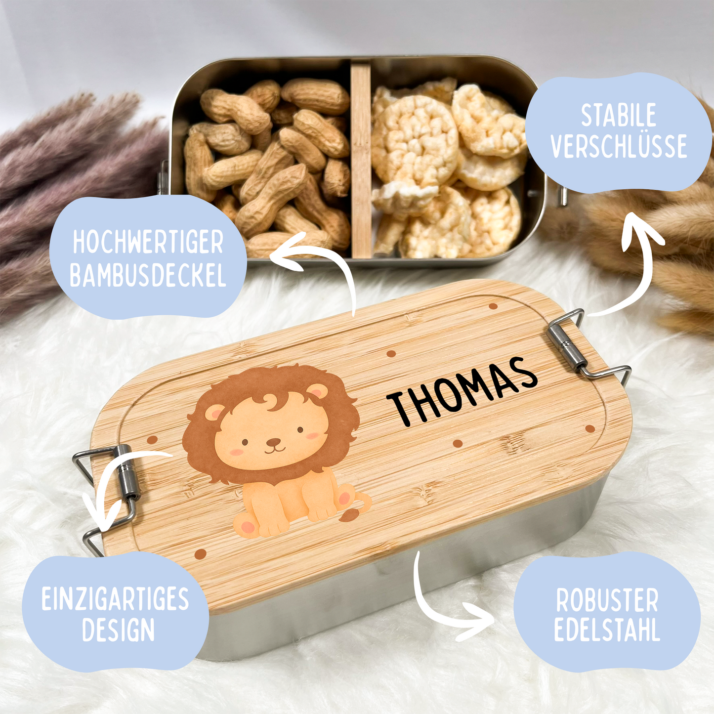 Brotdose Tiere mit Punkten