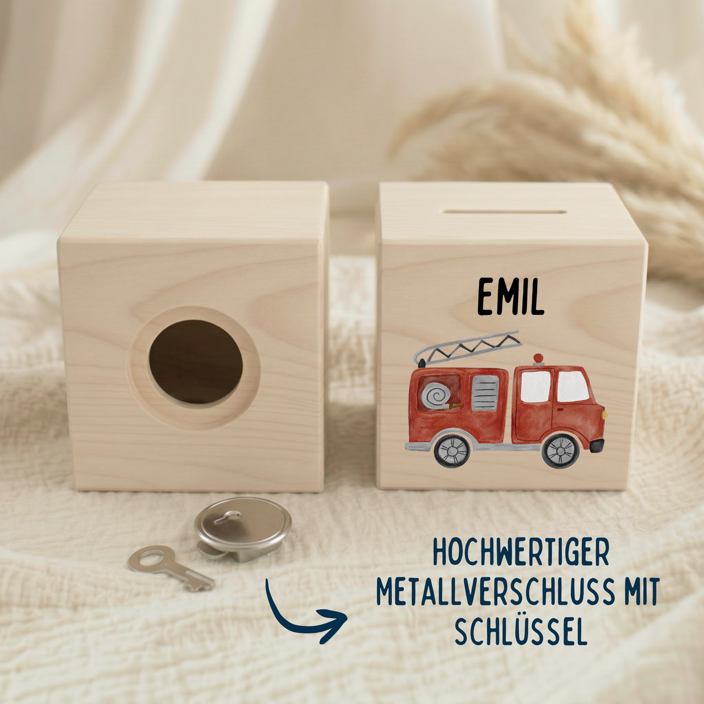 Holzspardose personalisiert