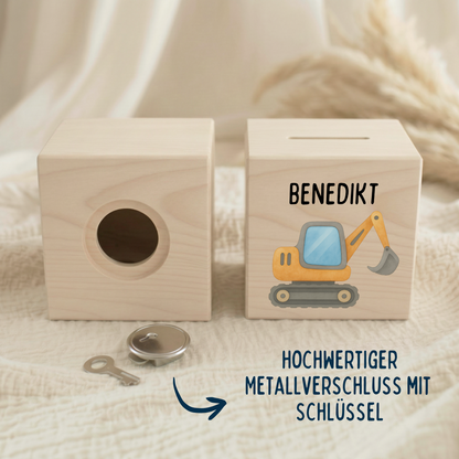 Holzspardose Jungen