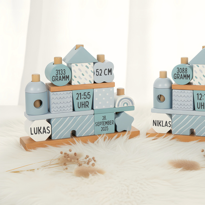 Montessori Stapelturm blau